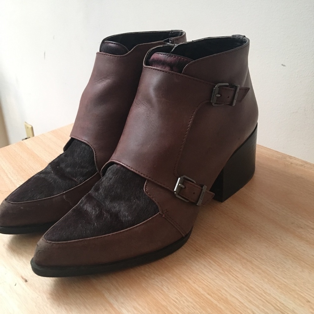 Sam Edelman Leather Boots, Monkstraps & Fur Accent